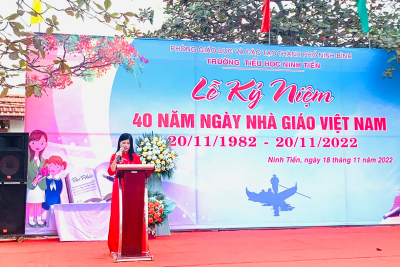 Trường Tiểu học Ninh Tiến tổ chức kỷ niệm 20/11, công khai NSNN và các khoản thu năm học 2022-2023