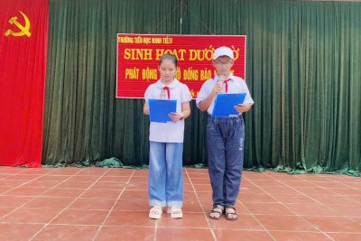 TRƯỜNG TIỂU HỌC NINH TIẾN TỔNG KẾT CUỘC THI “TÌM KIẾM TÀI NĂNG MC SONG NGỮ” VÀ PHÁT ĐỘNG ỦNG HỘ ĐỒNG BÀO KHẮC PHỤC HẬU QUẢ DO THIÊN TAI GÂY RA