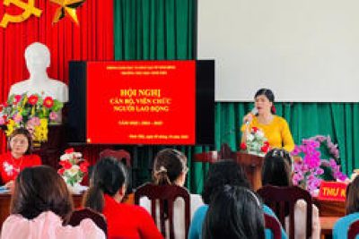 TRƯỜNG TIỂU HỌC NINH TIẾN TỔ CHỨC HỘI NGHỊ CÁN BỘ, VIÊN CHỨC VÀ NGƯỜI LAO ĐỘNG NĂM HỌC 2024 – 2025