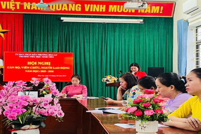 TRƯỜNG TIỂU HỌC NINH TIẾN TỔ CHỨC THÀNH CÔNG HỘI NGHỊ CÁN BỘ,VIÊN CHỨC, NGƯỜI LAO ĐỘNG NĂM HỌC 2025–2026
